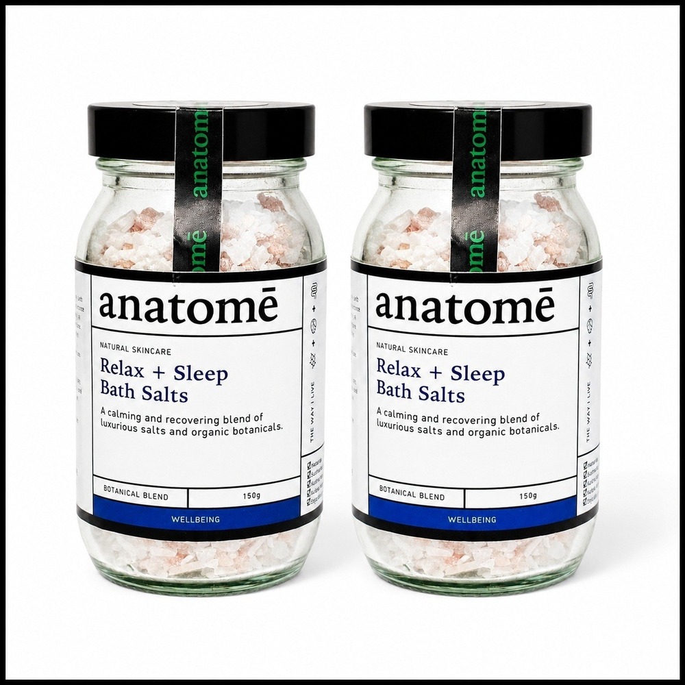 2 x Anatome Relax + Sleep Bath Salts 168g Travel Size New